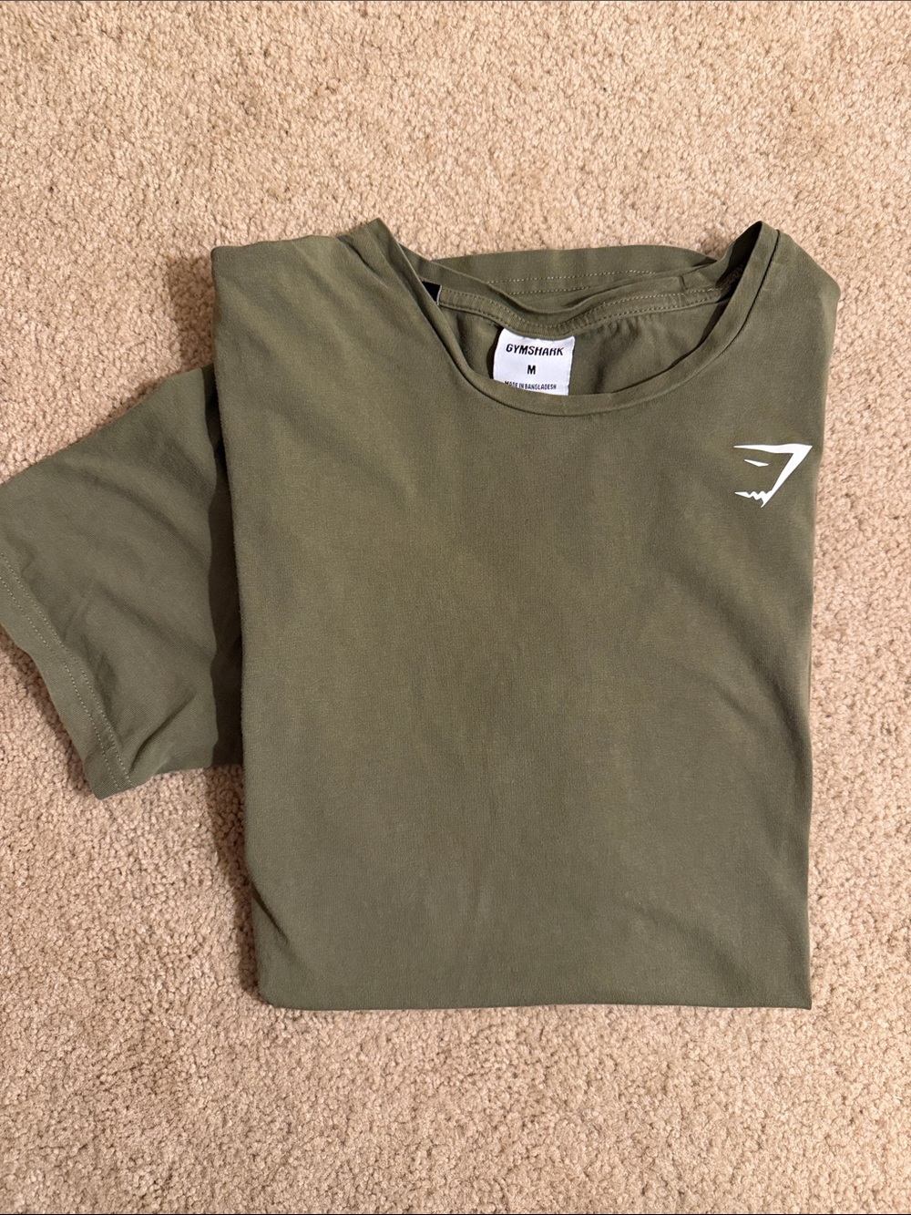 Gymshark Olive Green Short Sleeve Crew Neck Tee